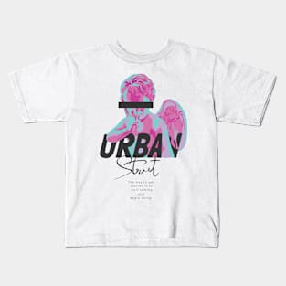 Urban Angel Black Bar Eyes Kids T-Shirt